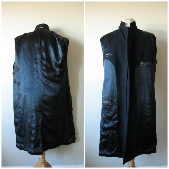 Nordstrom Cashmere Coat 3 Button 44L Italy Black XL - Picture 5 of 9